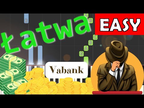🎹 Vabank (motyw główny, H. Kuźniak) - Piano Tutorial (łatwa wersja) 🎵 NUTY W OPISIE 🎼