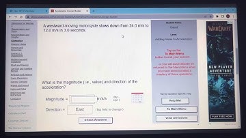 10/7 Quiz Acceleration Concept Builder