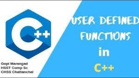 Plus Two Computer Application - Functions - Part 6 - User Defined Functions  by Gopi Marangad