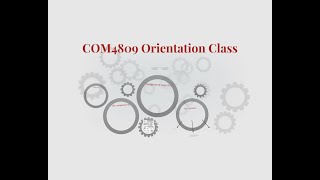 2020 Orientation to COM4809