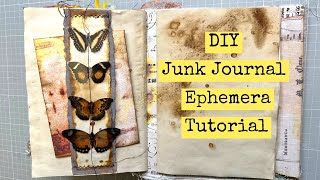 DIY Junk Journal Ephemera: Double Belly Band & Coin Envelope/Junk Journal Snacks #89