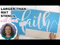 🖌️Make a Larger Than Mat STENCIL with your Cricut