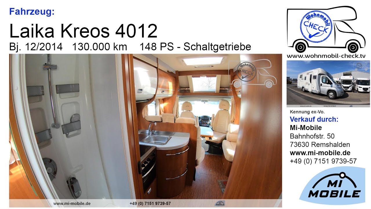 Verkauft - Laika Kreos 4012 - EZ 2014 - Teilintegriert 148 PS Raumbad Queensbett - sehr geräumig