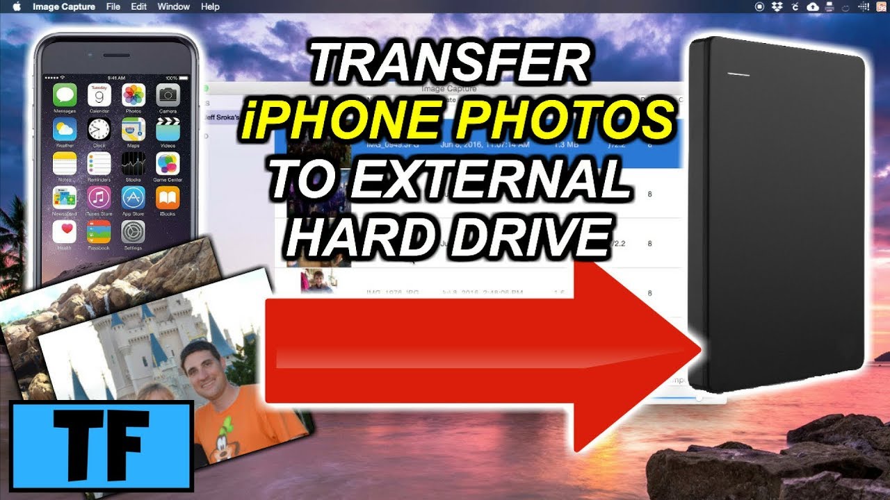 how to transfer iphone photos to external hard drive