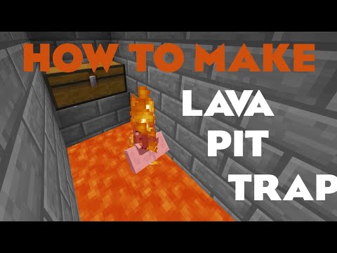 How to make Lava Pit Trap in Minecraft - YouTube