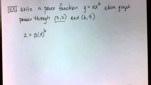 Alg II 7.7 Writing Models for Exponential and Power Functions