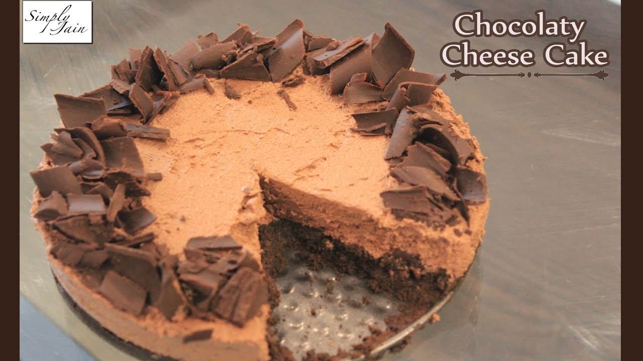Chocolate Cheese Cake | How To Make No Bake Chocolate Cheese Cake | Dessert | Simply Jain