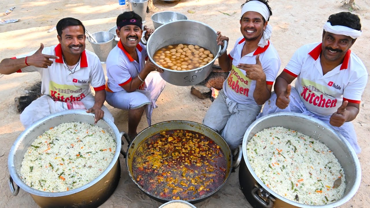 Winter special Fried Rice & Jamaibabu Special Chicken curry cooking for village people