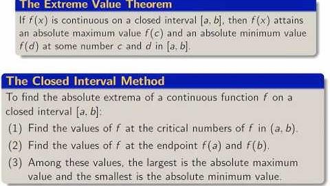 4.2B The Closed Interval Method