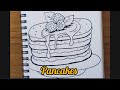 Easy Pancakes Drawing 🥞 |Pancakes drawing #pancakes #fooddrawing #breakfastdelight #art #easydrawing