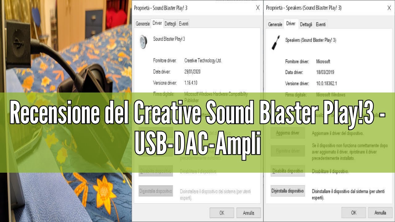 Recensione del Creative Sound Blaster Play!3 - USB-DAC-Amplificatore e Scheda Audio Esterna, Nero