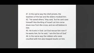 Matthew 27:32-56 The Crucifixion and Death of Jesus