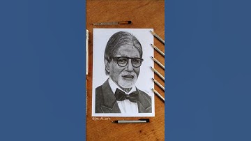 Amitabh Bachchan Drawing 😍 | How To Draw Like A Pro 😍 #shorts #art #amitabhbachchan
