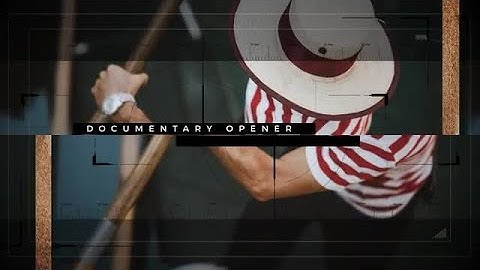 Documentary Opener After Effects Templates