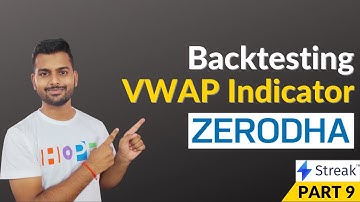 Backtesting vwap indicator strategy | Chart to backtest feature on zerodha