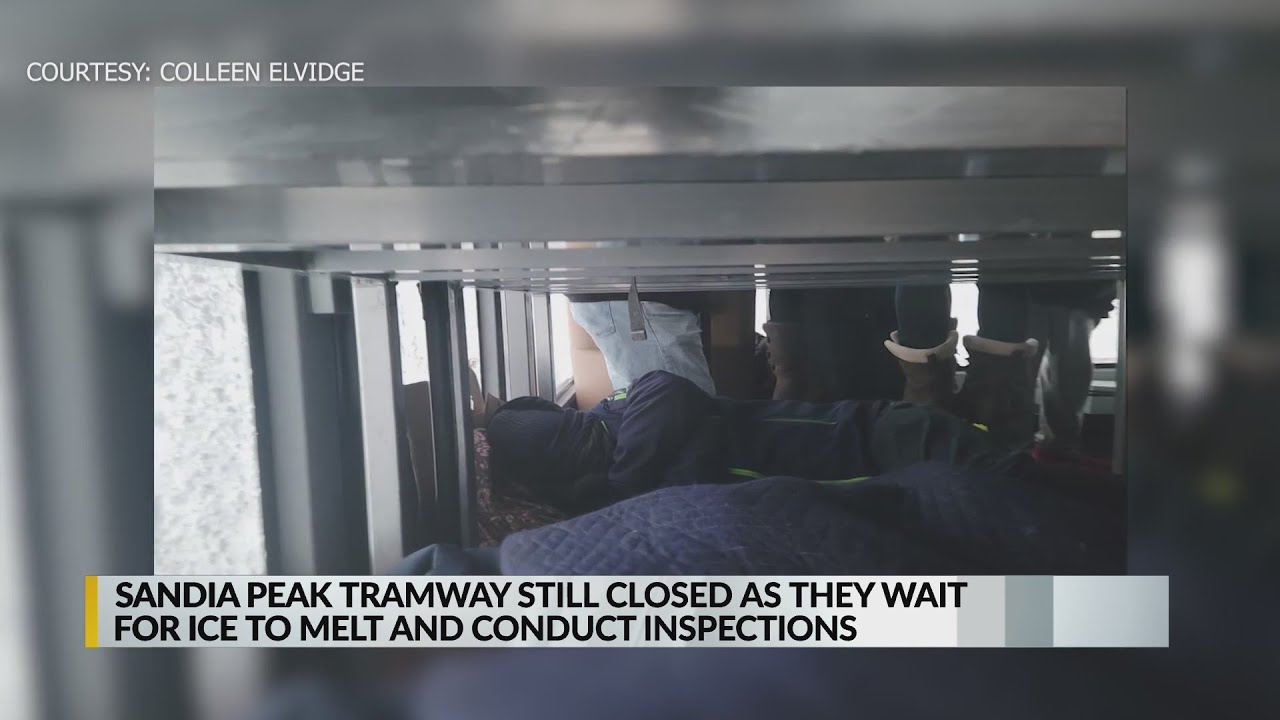 Sandia Peak Tramway still closed as they wait for ice to melt, conduct