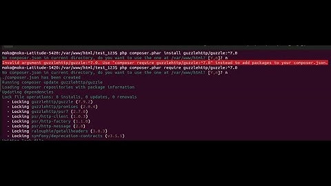 How to solve composer - No composer.json in current directory when installing guzzlehttp