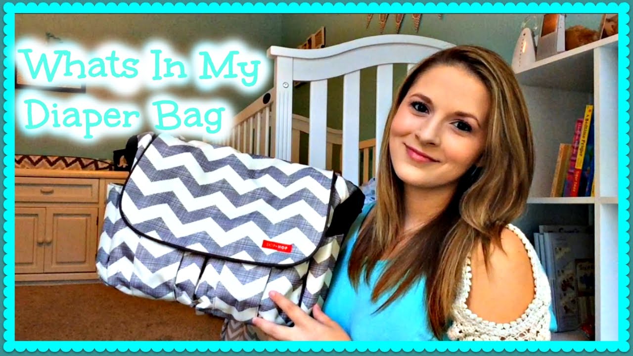 Whats in my diaper bag for a 4 month old! Skip hop dash diaper bag
