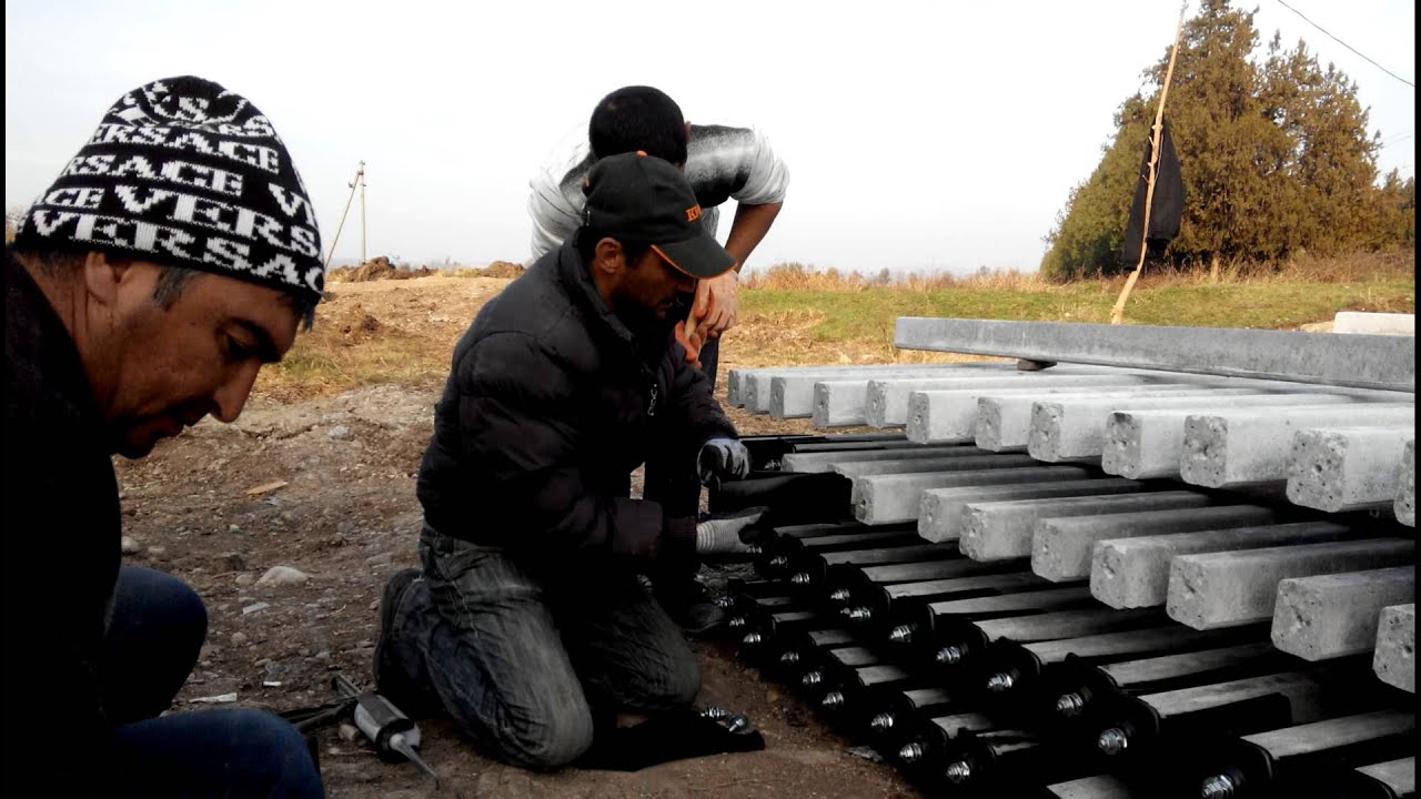 Установка шапок на столбы 7*8/ Installation the caps on 7*8 poles