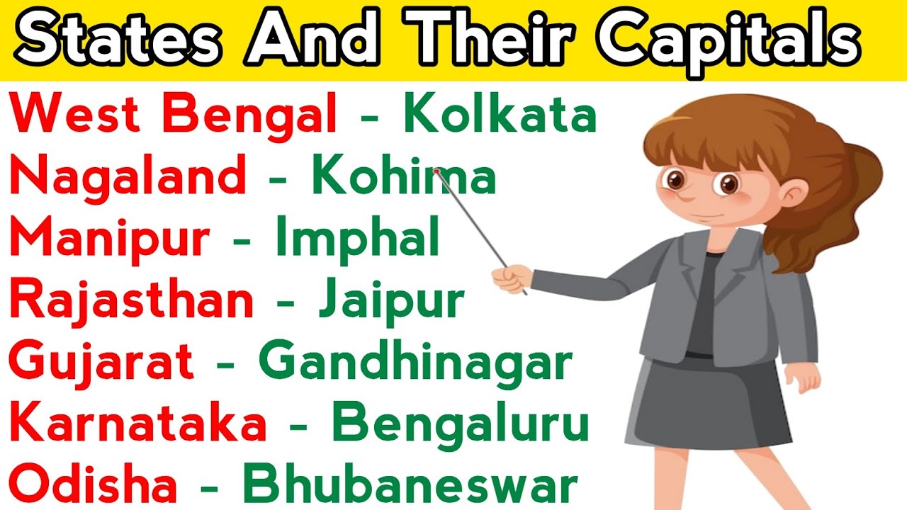States,Union Territories and Their Capitals GK Questions And Answers