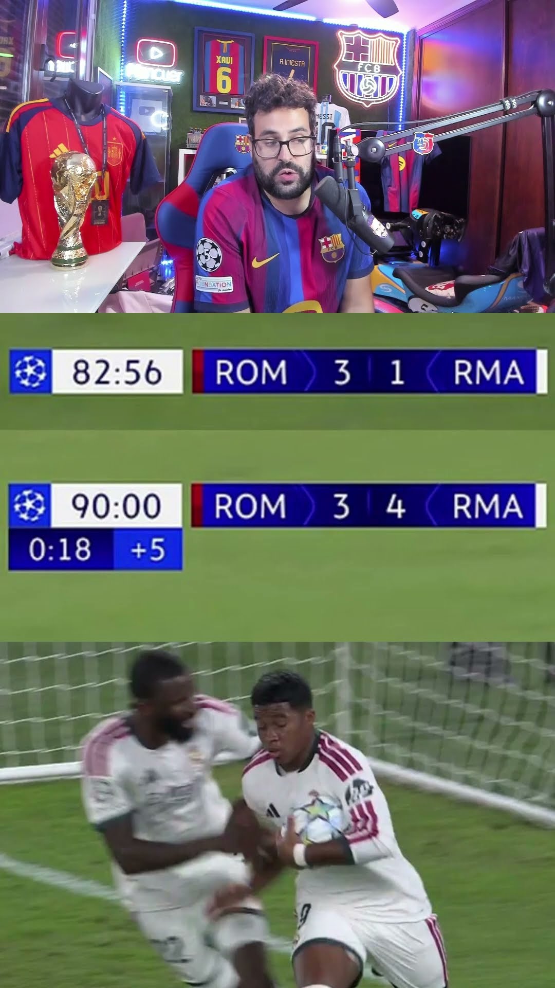 El Madrid remonta en 8 minutos #remontada #realmadrid #championsleague #mancuer #shortvideo