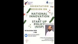 National Innovation and Start up Policy (NISP)