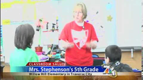 7&4 Classroom Salute visits Mrs Stephenson's class