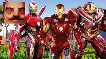 Hello Neighbor - My New Neighbor Iron Man Mrak 7 Bleeding Edge HulkBuster History Gameplay
