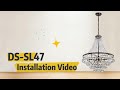 Sl47indoor lighting  european vintage crystal chandelier  installation