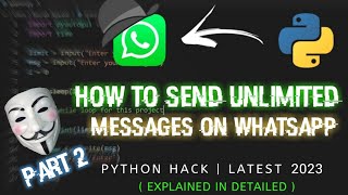 Create a bot which can send unlimited random messages on whatsapp | Prank with your friends #python