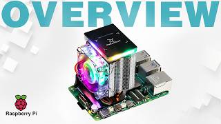 Freenove Raspberry Pi 5 Active Cooler [Overview] Aluminum Heatsink Controllable PWM ARGB Cooling Fan