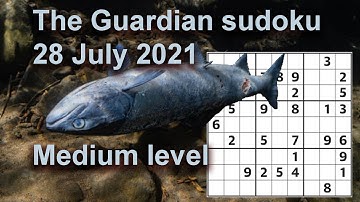 Sudoku solution – The Guardian 28 July 2021 Medium level