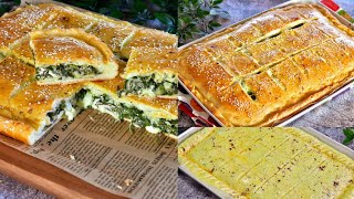 فطيرة السبانخ بعجينة قطنيه رائعه وطعم عالمي 😋Spinach pie with cheese