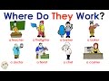 Where Do They Work? - People at Work (Easy English Conversation) | Learn English -  Mark Kulek ESL