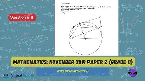 EUCLIDEAN GEOMETRY | November 2019: MATHEMATICS Paper 2 Question 11 (Grade 11)