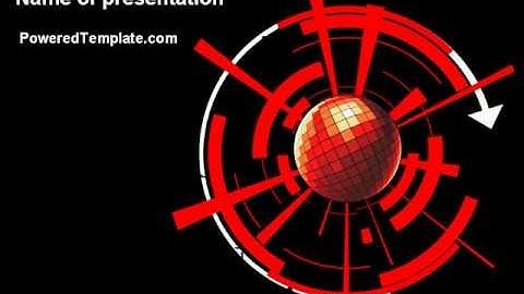 Red Sphere On A Black Background PowerPoint Template by PoweredTemplate.com