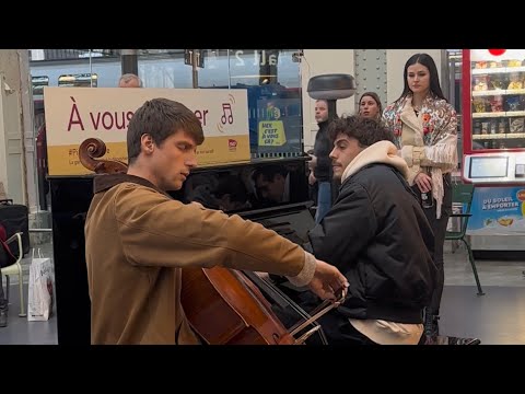 This is what happen when you play « The Swan » by Saint-Saëns in a train station .. 🤯