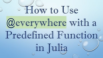 How to Use @ everywhere with a Predefined Function in Julia