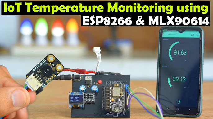 DIY Temperature Thermal Gun  MLX90614 Contactless Infrared Temperature  Sensor with Arduino 
