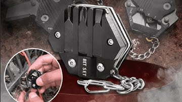 Keychain Screwdriver Pocket Fold Mini Gear Outdoor Tool Hexagon Folding Coin