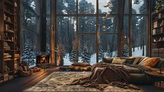 Dreamy Cabin : Soft Snow Fireplace Crackles, Blizzard, and White Noise for Tranquil Slumber