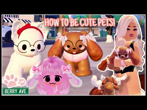 *NEW *TUTORIAL HOW TO BE A CUTE REALISTIC DOG BERRY AVE ROBLOX