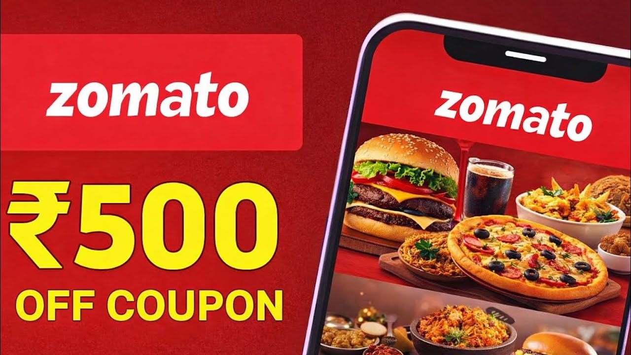 Zomato Coupon Code Today 2026 🔥 Flat ₹500 OFF + Free Delivery | Latest Zomato Offers Today