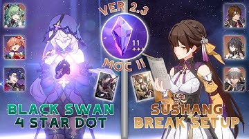 E0 Black Swan & E6 Sushang | MoC 11 | Memory of Chaos | Honkai Star Rail v2.3