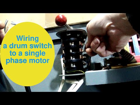 Wiring a drum reversing switch to a single phase motor