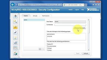 rt set admin passwordLabVIEW procedure: Set the password for the system administrator ("admin") user