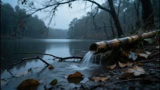 Download lagu Misty Forest Lake with Bamboo Water Flow - Nature Sounds for Sleep, Study & Stress Relief