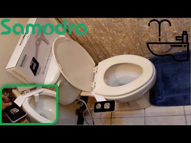 SAMODRA Self Cleaning Bidet for Toilet, Ultra-Slim Single Nozzle Bidet  Attachment for Toilet with Adjustable Water Pressure, Fresh Water  Non-Electric Bidet，Minimalist Bidet Ease of Use 