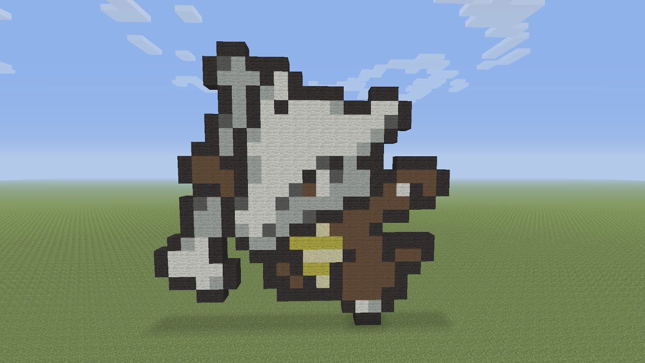 Minecraft Pixel Art - Marowak Pokemon #105 - YouTube