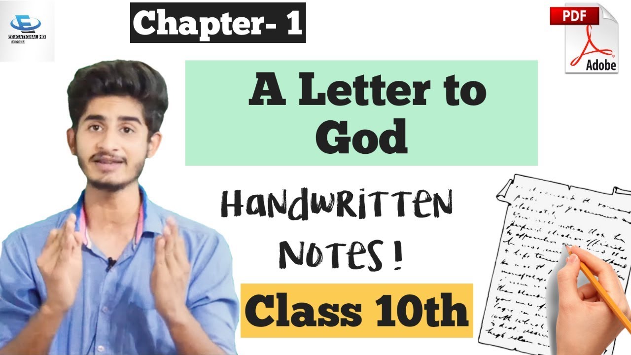 class-10th-english-chapter-1-a-letter-to-god-summary-and-handwritten-notes-youtube